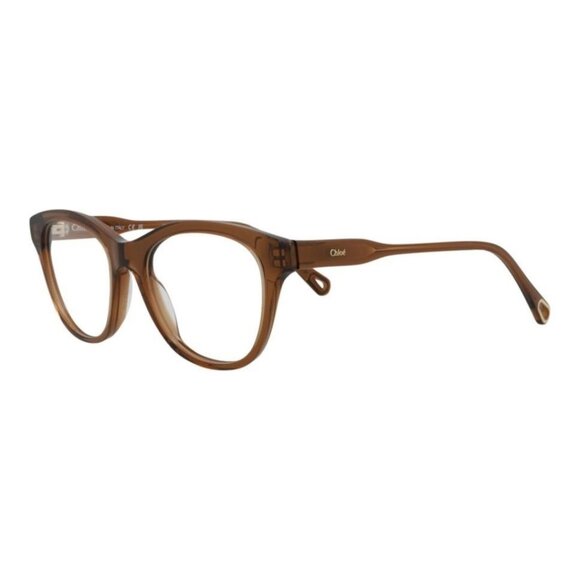 Chloé Womens Cat Eye Brown Brown Transparent Fashion Designer Eyewear - Picture 2 of 4